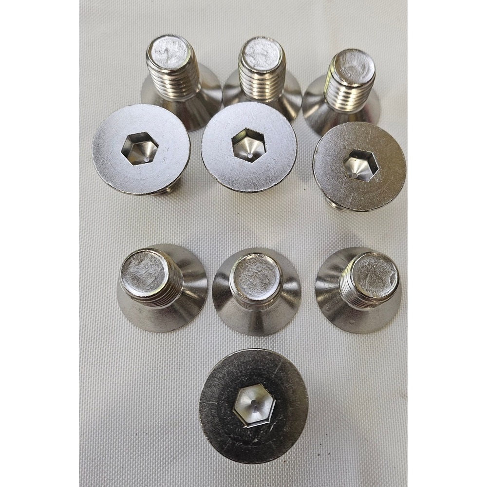 10pc Stainless Steel 5/8"11 | 18-8 Coarse Flat Head Socket Cap Screws Allen Hex